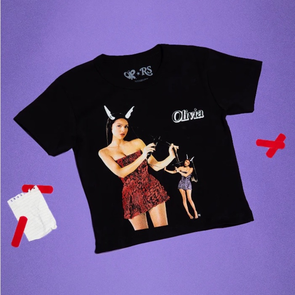 NEW olivia rodrigo x rolling stone crop t-shirt - Size Large